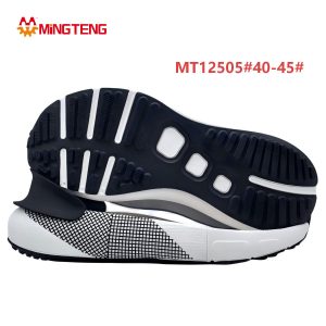 Black & White Patchwork Sports Outsole MT12505 | EVA+Rubber Running Sneaker Sole Size 40-45#