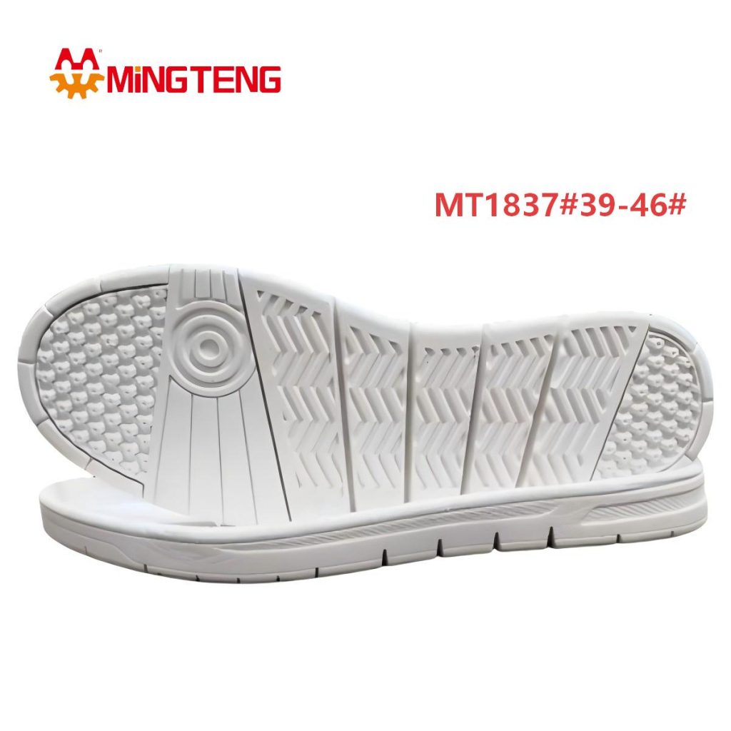 MT1837 Unisex All-White Multi-Pattern Partition MD Casual Running Shoe Sole, Dot & Chevron Dual Texture Outsole Straight Groove Side Wall Sizes 39-46