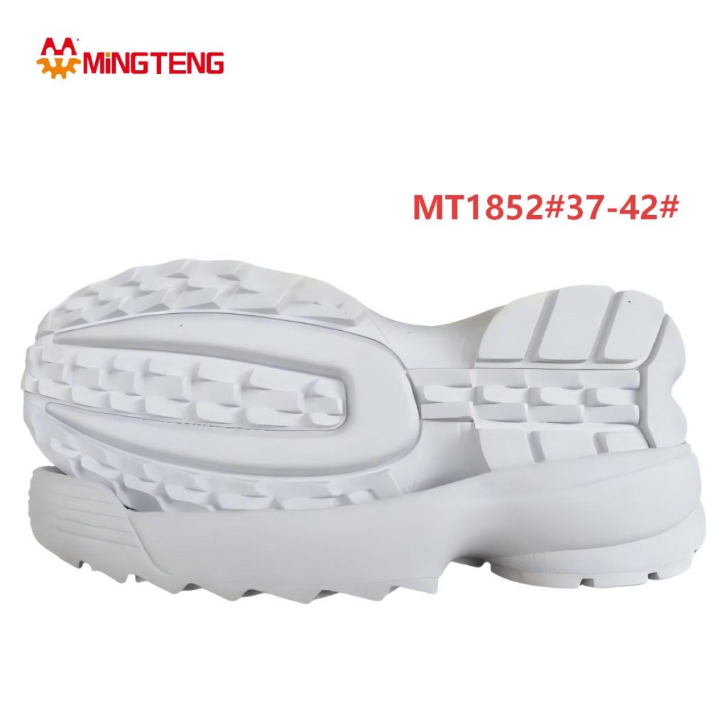 MT1852 Unisex All-White Chunky Block MD Dad Shoe Sole, Full 3D Cube Concave Outsole Multi-Layer Geometric Side Wall Sizes 37-42