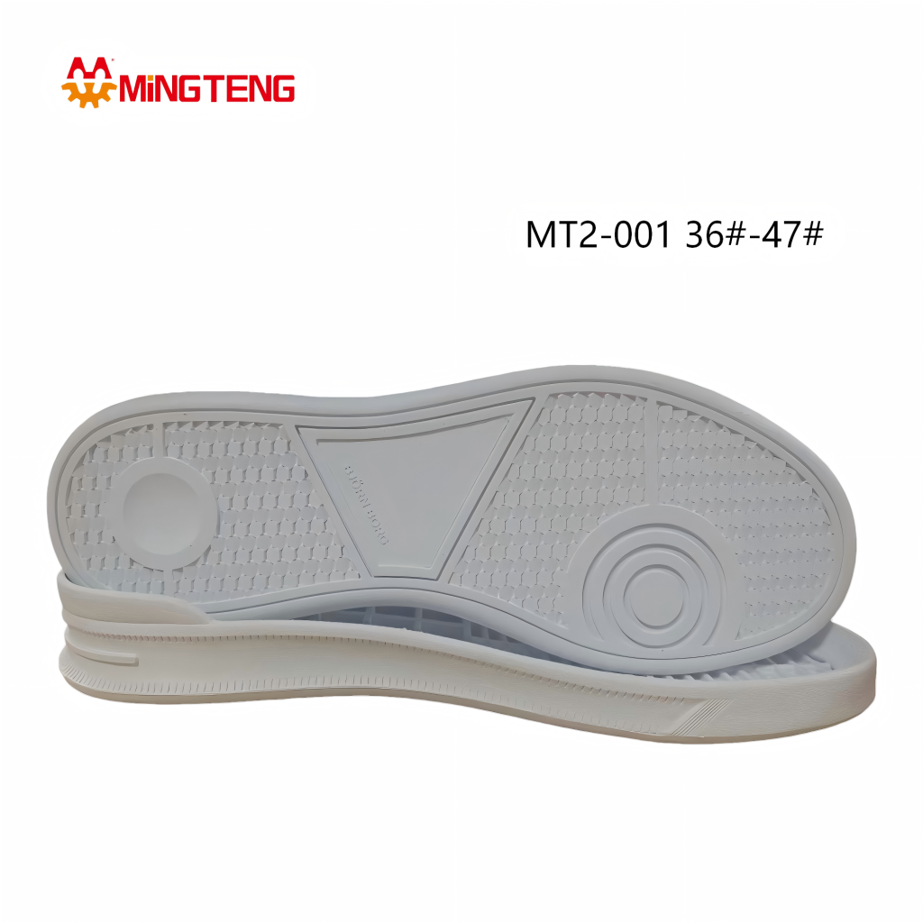 MT2-001 Unisex All White RB Rubber Casual Sneaker Sole, Multi-Layer Wave EVA Midsole Dense Grid RB Anti-Slip Outsole Sizes 36-47