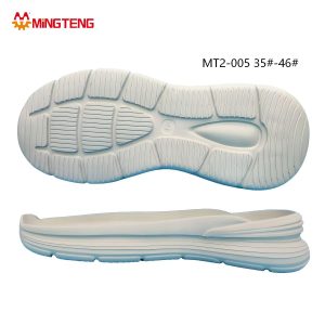 MT2-005 Unisex Pure White One-Shot Integrated EVA Running Shoe Sole, Segmented Horizontal Vertical Strip Anti-Slip Tread Multi-Layer Streamline Side Wall Sizes 35-46