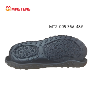 MT2-005 Unisex All Black RB Rubber Thick Casual Shoe Sole, Wave Embossed EVA Midsole Honeycomb Anti-Slip RB Outsole Sizes 36-48