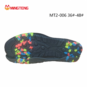 MT2-006 Unisex Colorful Speckle RB Rubber Casual Shoe Sole, Thick Wave EVA Midsole Irregular Grain RB Anti-Slip Outsole Sizes 36-48