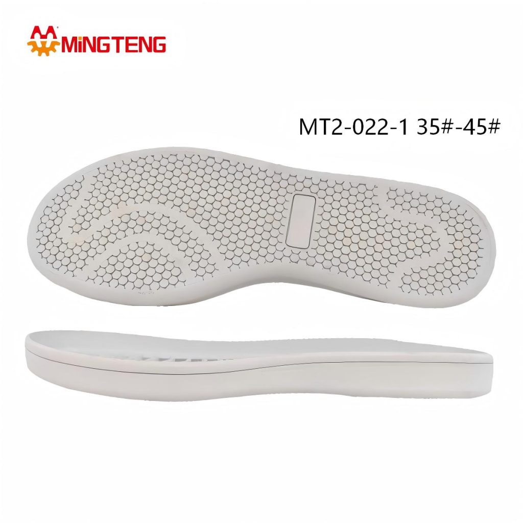 MT2-022-1 Unisex Off White Thin Flat RB Rubber Casual Shoe Sole, Light EVA Midsole Dense Dot Grain RB Anti-Slip Outsole Sizes 35-45
