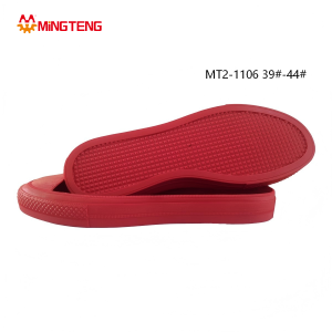 MT2-1106 Men Bright Red RB Rubber Slide Slipper Sole, Thick Integrated EVA Midsole Dense Dot Grain RB Anti-Slip Outsole Sizes 39-44