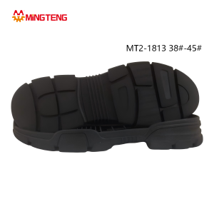 MT2-1813 Unisex All Black RB Rubber Block Chunky Mecha Dad Shoe Sole, Multi-Layer Stack EVA Midsole Segmented Deep Block Grain RB Anti-Slip Outsole Sizes 38-45
