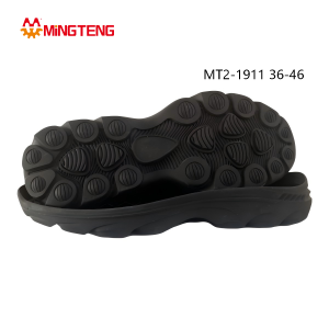 MT2-1911 Unisex All Black RB Rubber Chunky Dad Shoe Sole, Thick Wave Stack EVA Midsole Full Round Raised Dot Grain RB Anti-Slip Outsole Sizes 36-46