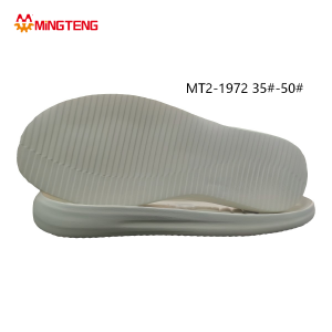 MT2-1972 Unisex Pure White One-Shot Thick Vertical Strip EVA Slipper Casual Shoe Sole, Full Parallel Vertical Fine Rib Tread Curved Contour Side Wall Sizes 35-50
