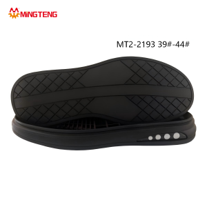 MT2-2193 Men All Black RB Rubber Thick Casual Shoe Sole, Ergonomic Curved EVA Midsole Diamond Grid Grain RB Anti-Slip Outsole Sizes 39-44