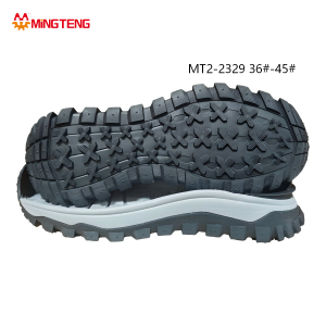 MT2-2329 Unisex White Black Two-Time MD+TPR Composite Hiking Dad Shoe Sole, Full Cross X Shape Deep Lug TPR Outsole Multi-Layer Curved Streamline Side Wall Sizes 36-45