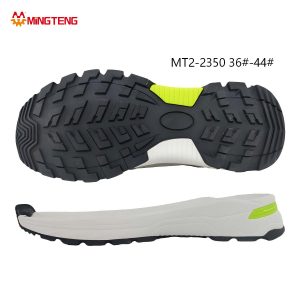 MT2-2350 Unisex Off White Black Lime Green MD+RB+TPU Composite Trail Dad Shoe Sole, Mixed Arrow Square Deep Lug RB Tread Streamline Side Wall Lime Green Rear Heel TPU Stabilizer Sizes 36-44