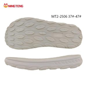 MT2-2506 Unisex Off White One-Piece Two-Time MD Bubble Hexagon Chunky Slide Sandal Sole, Full Wave Hexagon Protrusion Tread Continuous Arc Groove Side Wall Sizes 37-47