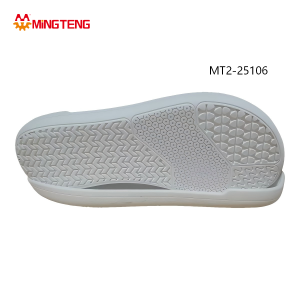 MT2-25106 Unisex Pure White EVA Lightweight Sports Casual Shoe Sole, Curved Integrated Midsole Three-Zone Chevron Honeycomb Block Dual Anti-Slip Outsole