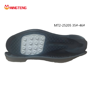 MT2-25205 Unisex Black & White Two-Tone Sports Casual Shoe Sole, Ergonomic Curved EVA Midsole Full Diamond Grid Anti-Slip Outsole with White Round Dot Massage Pad Sizes 35-46