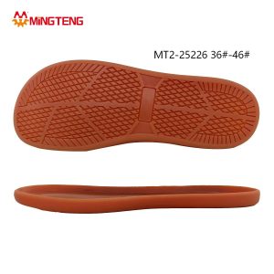 MT2-25226 Unisex Orange Red One-Piece Rubber Flat Casual Shoe Sole, Ultra-Thin Contoured Base Segmented Diamond Grid Anti-Slip Outsole Sizes 36-46