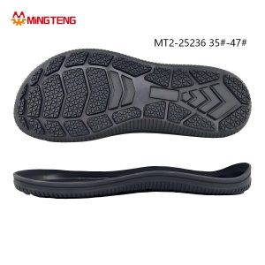 MT2-25236 Unisex All Black One-Piece Rubber Flat Casual Shoe Sole, Segmented Diamond Grid Chevron Arrow Anti-Slip Tread Sizes 35-47