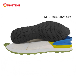 MT2-3030 Unisex Four-Color Spliced EVA+RB Composite Retro Trail Running Shoe Sole, Black RB Wavy Deep Lug Outsole Multi-Layer Color Block EVA Midsole Sizes 36-44