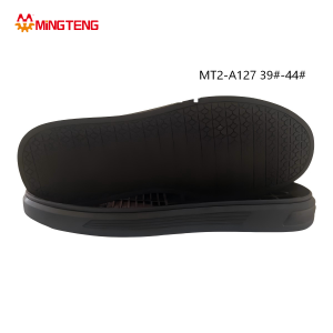 MT2-A127 Unisex All Black Thick Business Casual Sneaker Sole, Integrated EVA Midsole Partial Hexagonal Honeycomb Anti-Slip Outsole Side Horizontal Strip Texture Sizes 39-44