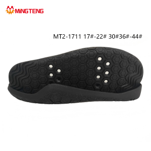 MT2-1711 Unisex All Black Hollow Honeycomb Wave Oil Resistant Anti-Slip Rubber Kitchen Work Shoe Sole Multi Sizes Kids 17-22 / Adult 30,36-44