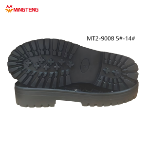 MT2-9008 Unisex All Black Chunky Cross Flower Lug Martin Boot Rubber Sole, Heavy Block Deep Traction Outsole Thick Platform Side Wall US Sizes 5-14