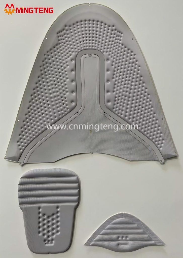 Mingteng Integrated Hot Press EVA Foam Shoe Upper Three-piece Set, Breathable Dot Embossed Sport Sneaker Vamp Material Matching Automatic Shoe Assembly Line