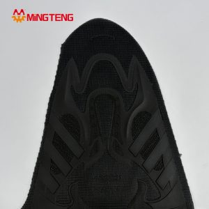 MT-U149 Black Embossed Mesh Shoe Upper, Hot Press Bonded Breathable Flyknit