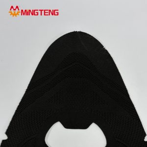 MT-U182 Black Flyknit Knitted Shoe Upper Breathable Stretch Vamp for Sports Sneakers Running Shoes