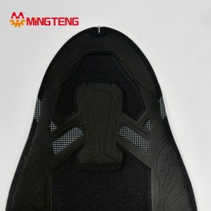MT-U210 Breathable Embossed Hot Press Shoe Upper Custom Black Sports Sneaker