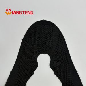 MT-U215 Black Embossed Wavy Texture Flyknit Shoe Upper Breathable Knit Vamp