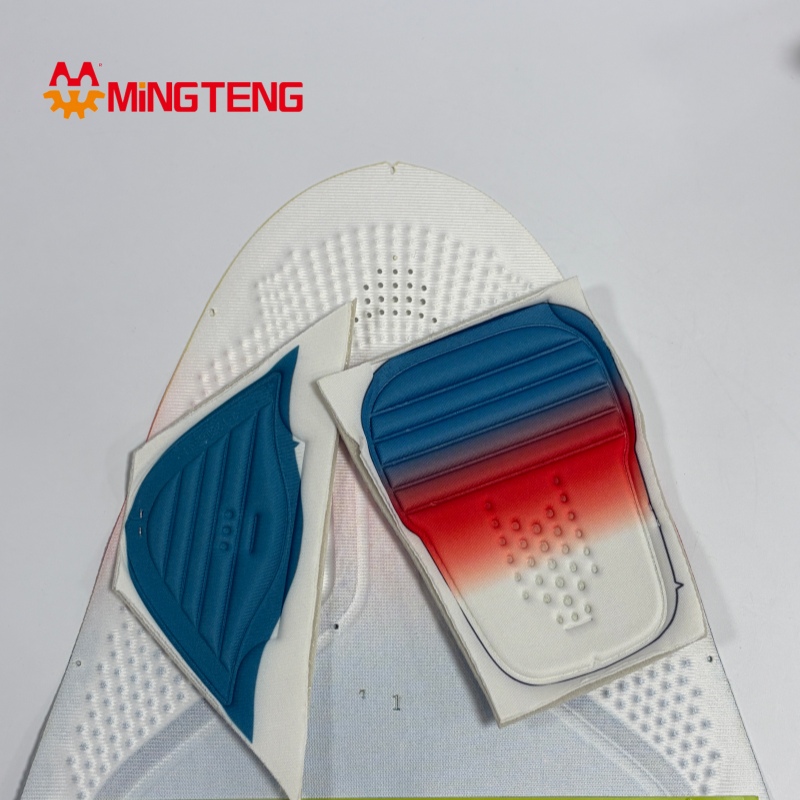 MT-U254 Gradient Breathable Perforated Sport Shoe Upper Hot Press Embossed Sneaker Vamp - Image 2