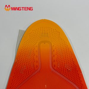 MT-U306 Gradient Red Orange Embossed Breathable Knit Shoe Upper