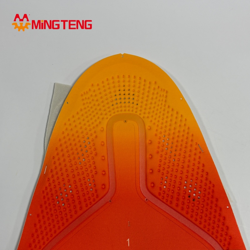 MT-U306 Gradient Red Orange Embossed Breathable Knit Shoe Upper