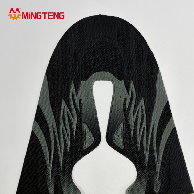 MT-U326 Breathable Embossed Woven Shoe Upper Custom Black Athletic Sneaker Vamp