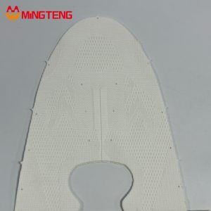 MT-U033 Sport Shoe Upper Breathable White Knitted Sneaker Vamp For Running Casual Shoes