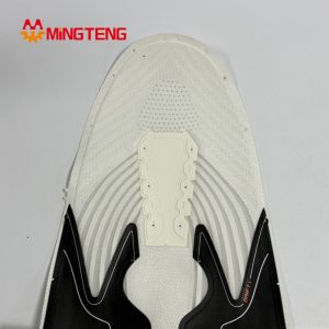 MT-U006 Custom 3D Flyknit Shoe Upper With Reinforcement Patch Breathable Knitted Vamp