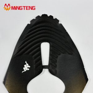 MT-U054 Black Embossed Microfiber Shoe Upper With Velcro Backing,