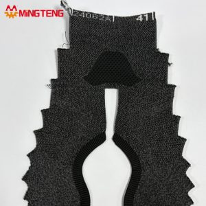 MT-U068 Flyknit Shoe Upper Gray Melange Breathable Fly Weaving Sneaker Vamp For Sports Running Shoes