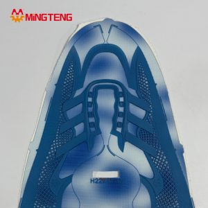 MT-U076 TPU Hot Melt Embossed Shoe Upper, Gradient Printed Mesh Shoe Vamp For Sports Sneakers