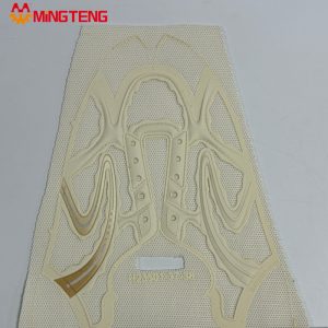 MT-U087 Breathable 3D Embossed Mesh Shoe Upper Custom Logo Hot Press Sneaker Vamp For Casual Sports Running Shoes