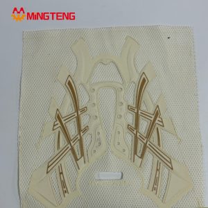 MT-U096 Hot Embossed Mesh Sneaker Upper, Custom 3D TPU Bonded Sports Shoe Upper