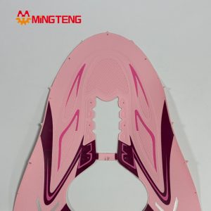 MT-U237 Pink Hot Melt Embossed Sports Shoe Upper, Custom KPU Footwear