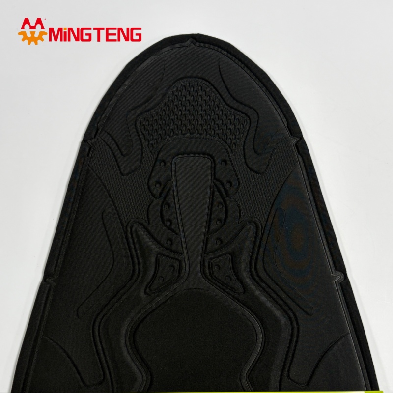 MT-U259 Hot Press Embossed Synthetic Shoe Upper Breathable Black Sneaker Vamp