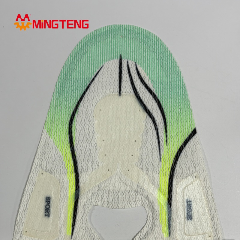 MT-U294 Breathable Mesh Sport Shoe Upper Gradient Green Flyknit Vamp