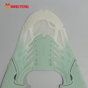 MT-U027 Flyknit Gradient Color Sports Shoe Upper Breathable KPU Reinforced Sneaker Vamp For Running Shoes