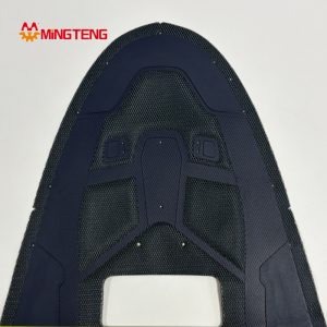 MT-U314 Breathable 3D Mesh Sports Shoe Upper Custom Stitched Reinforced Sneaker Vamp