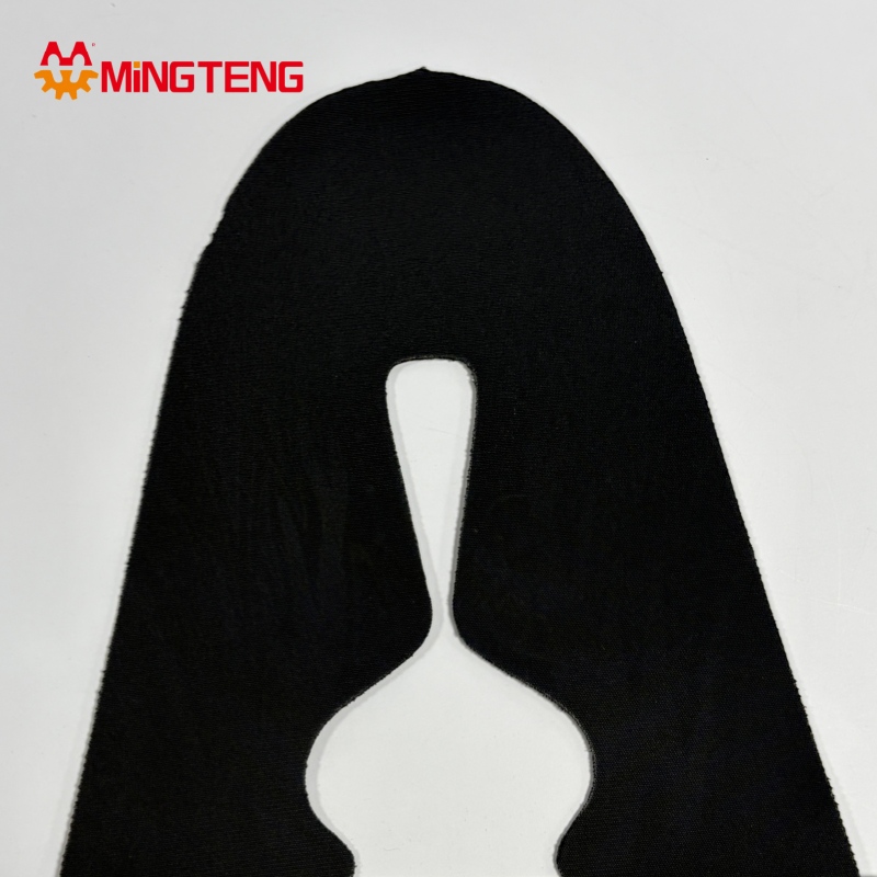 MT-U326 Breathable Embossed Woven Shoe Upper Custom Black Athletic Sneaker Vamp - Image 2