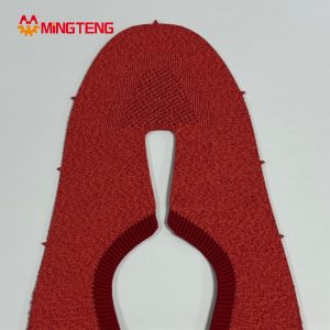 MT-U010 Custom Red 3D Fly Knit Shoe Upper Breathable Elastic Vamp for Running Sneaker Casual Shoes