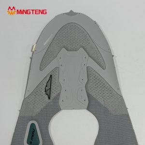 MT-U041 Gray Knit Integrated Shoe Upper With TPU Reinforcement Breathable Flyknit Sneaker Vamp