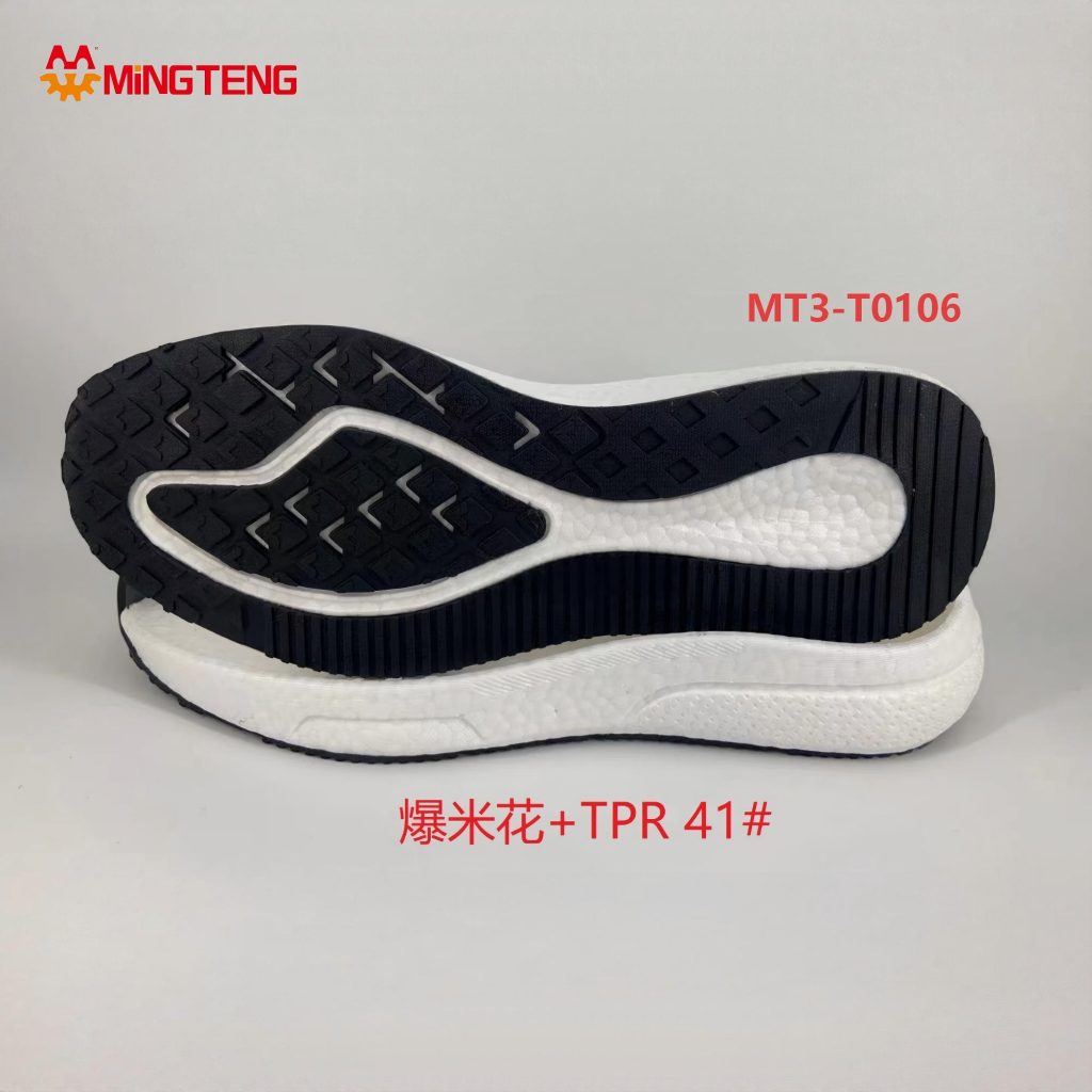 MT3-T0106 Popcorn ETPU Shoe Sole With TPR Outsole Running Shoe Midsole
